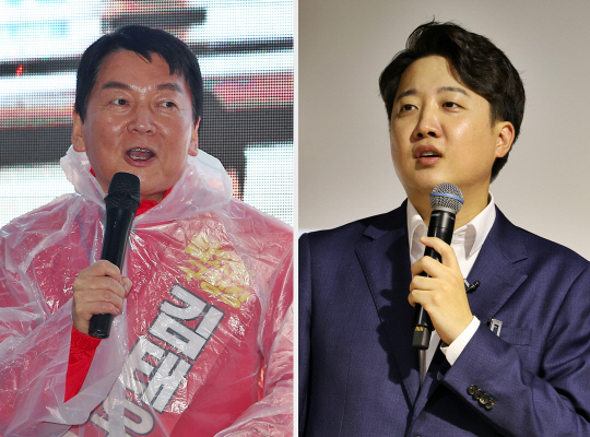 안철수(왼쪽부터) 국민의힘 의원과 이준석 전 대표. 연합뉴스.